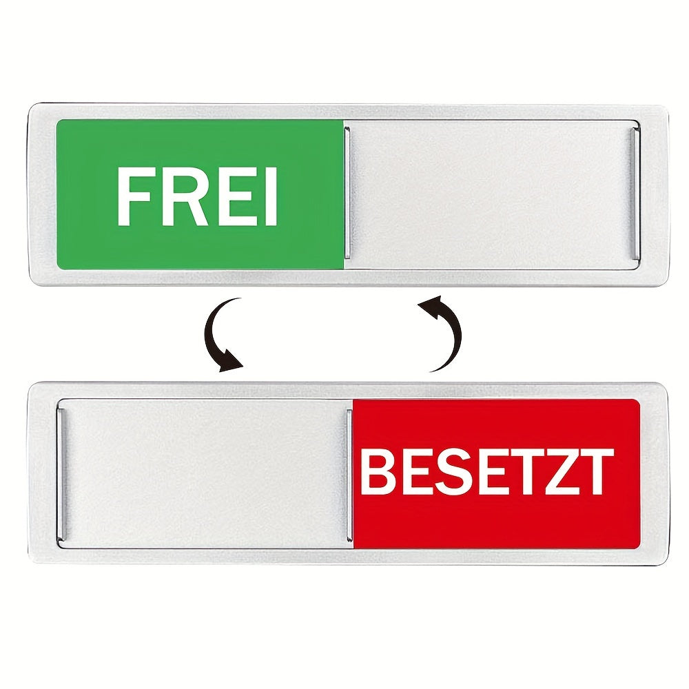 Acrylic Door Sign with Sliding Indicator for Home Office Conference Room Bathroom Kitchen