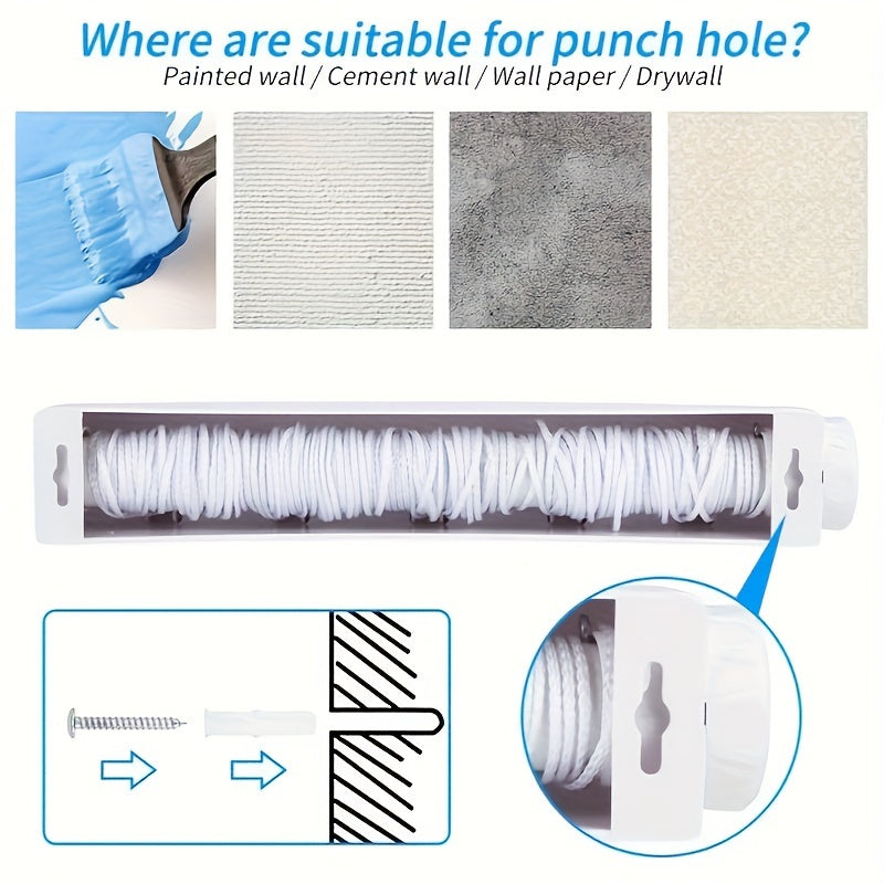 cuerda retráctil para tender la ropa de 3,75 m con cinco líneas, línea de lavandería para interior y exterior