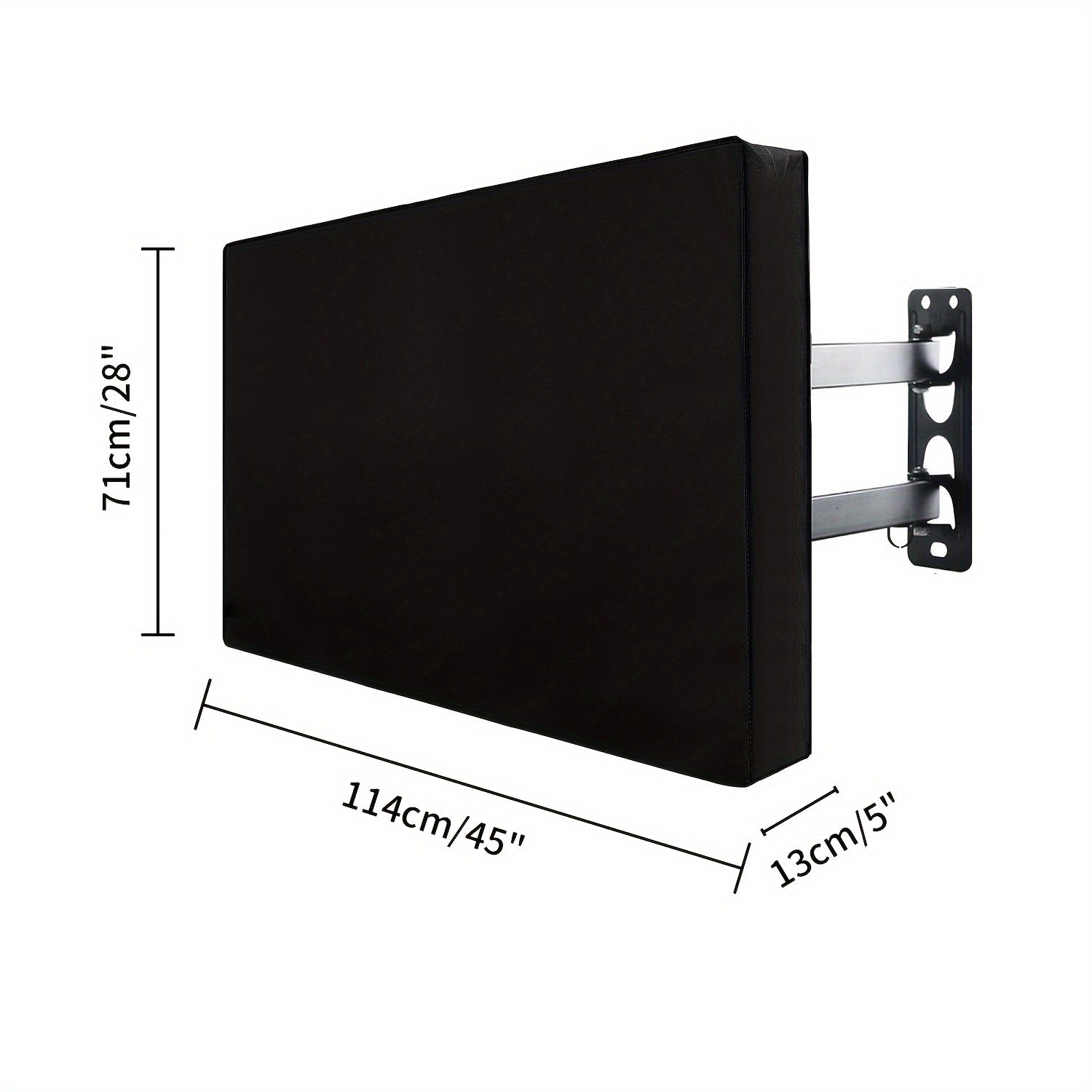 Funda para TV de exterior Oxford 210D impermeable, a prueba de polvo y nieve, cubierta para muebles negra