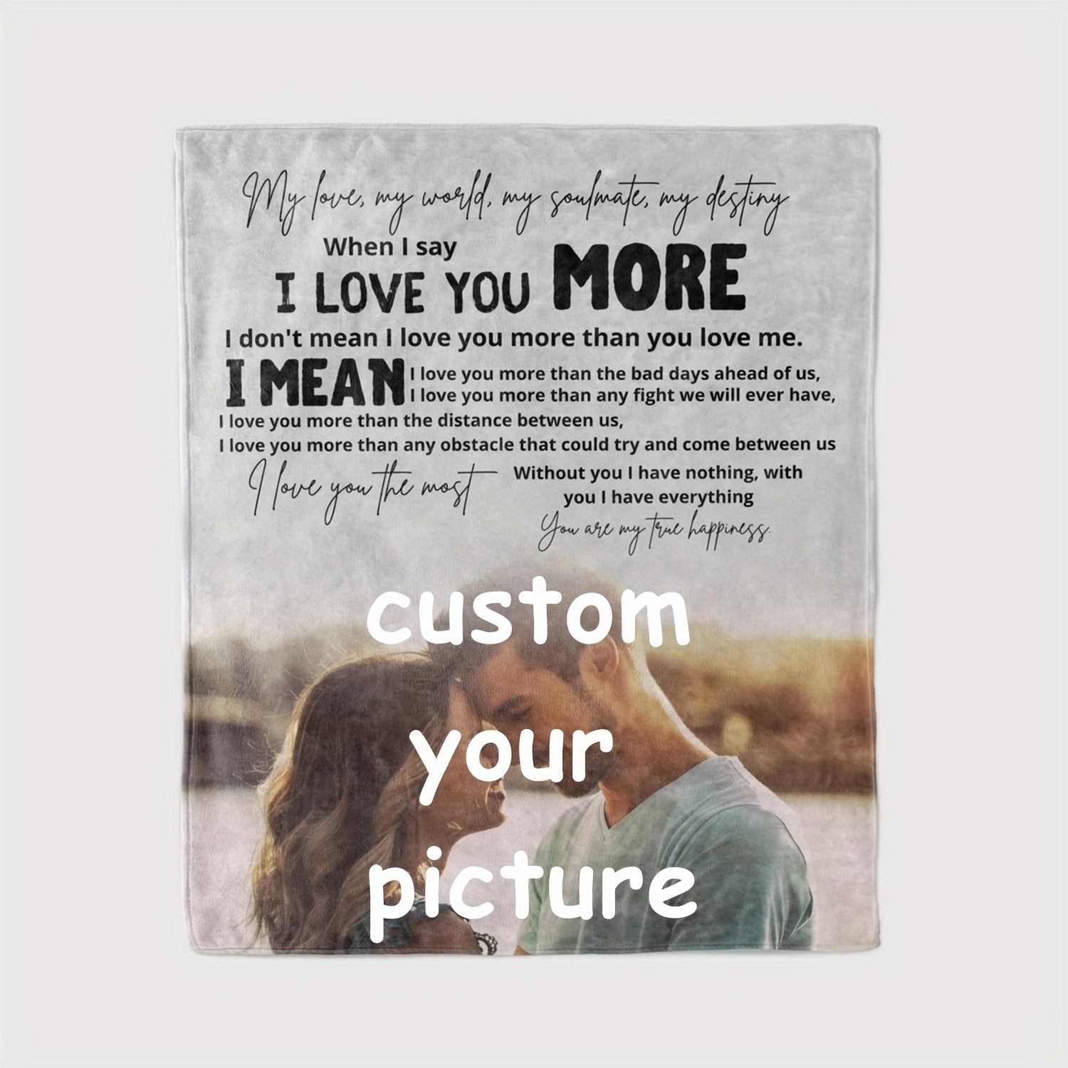 Customizable 127x101.6cm Blanket for Valentine's Day and Relaxing at Home