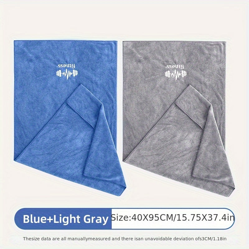 Absorbent Quick-Dry Sports Towel with Sleeve Cover for Fitness Running Outdoor Activities 40x96cm