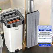 Uyda yog'och yoki plitka pollarni tozalash uchun qo'l bilan ishlatilmaydigan mopa to'plami.