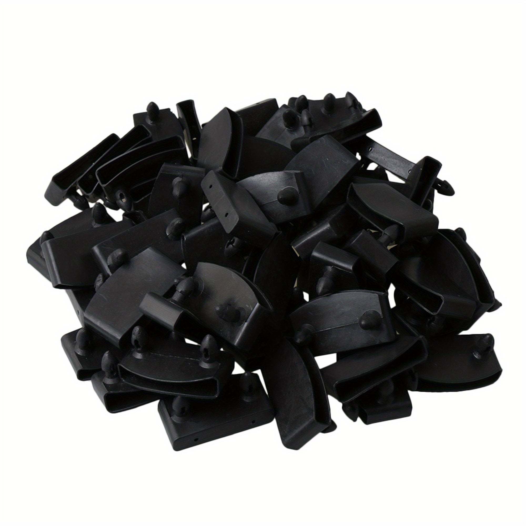 Black Plastic Bed Board Brackets 50mm Size Pack of 50