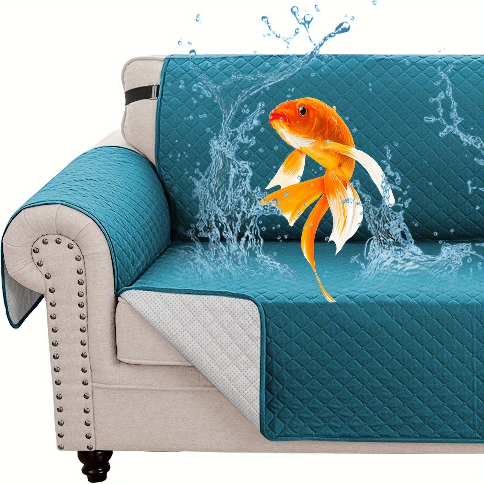 Anti-Slip Pet-Friendly Sofa Cover for Armchair, Loveseat, and Sectional in Modern Polyester