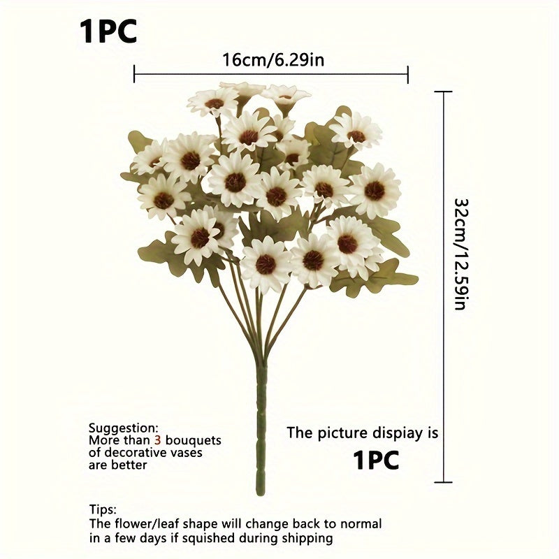 Autumn Daisy Artificial Flower Bouquet for Weddings Home Decor Plastic Arrangement