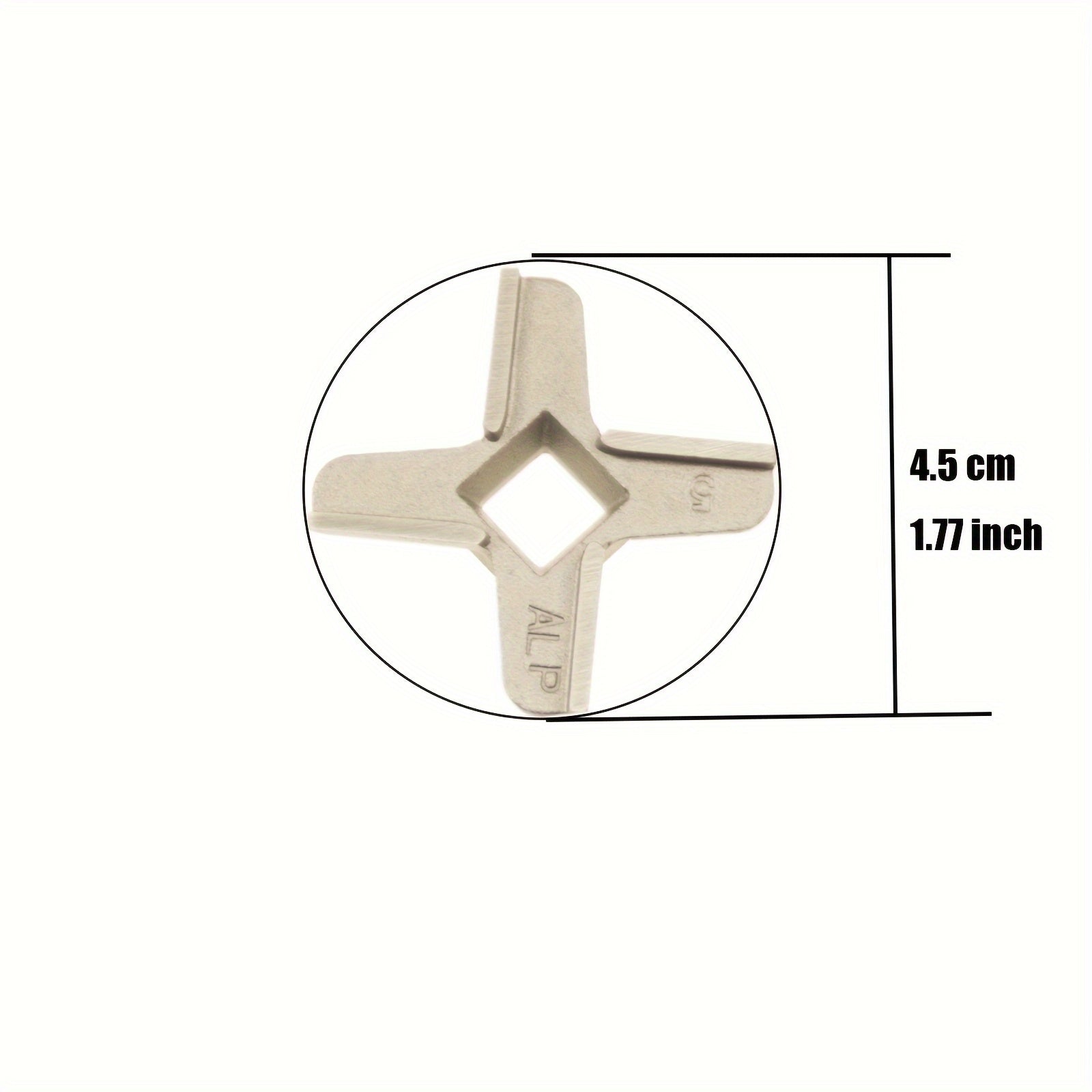 Bosch MUM 4, MUM5240, MFW 15, Siemens MF155 uchun Noxud qotishma go'sht maydalagich pichog'i #5 - Bir tomonlama maydalagich pichoq almashtirish qismlari, oziq-ovqat darajasidagi material, 2 dona to'plami