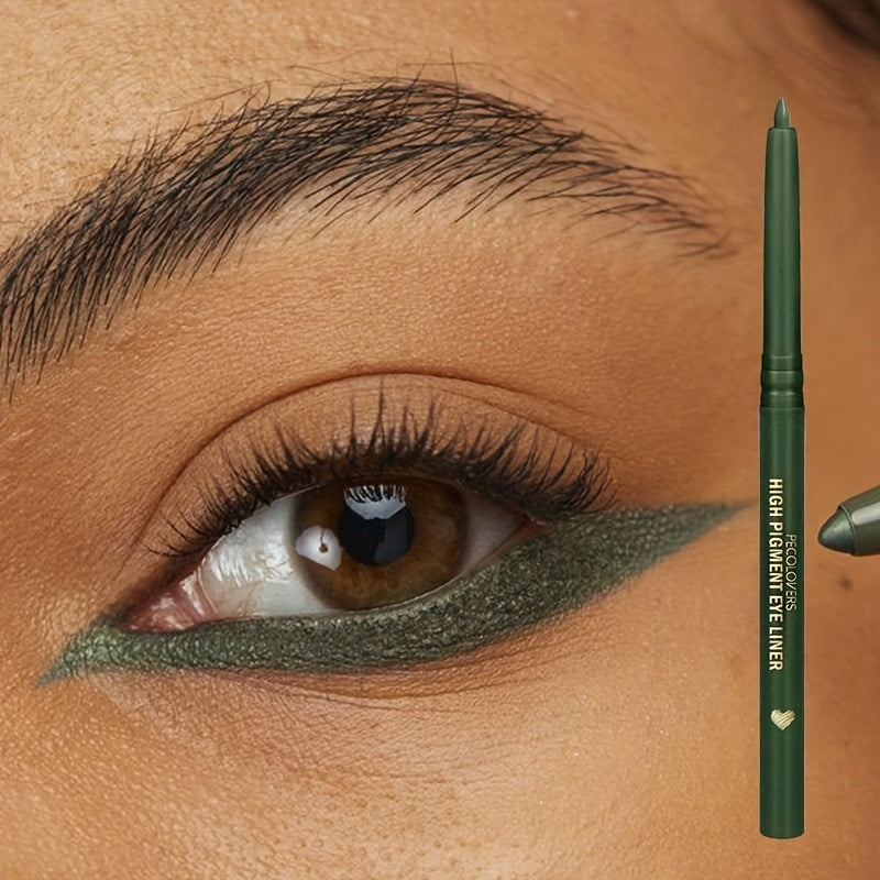 Women's Waterproof Gel Eyeliner Pen Green No Smudge Long-Lasting