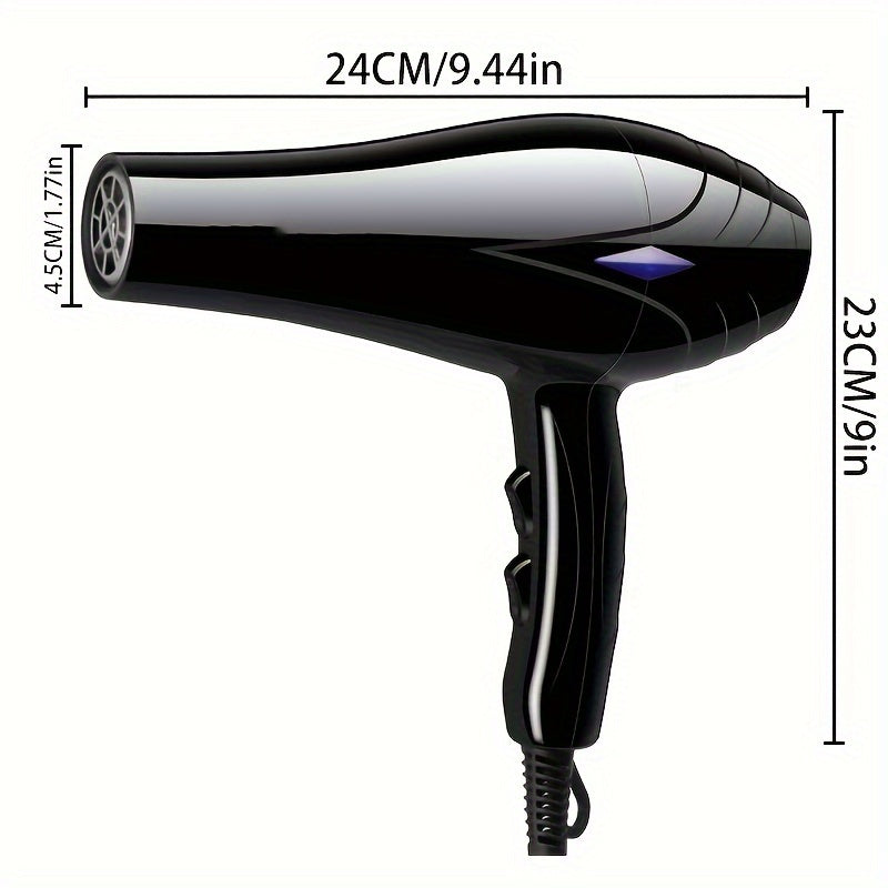 1200W Hair Dryer with Brushless Motor and Extended Reach European Plug Nozzle Included