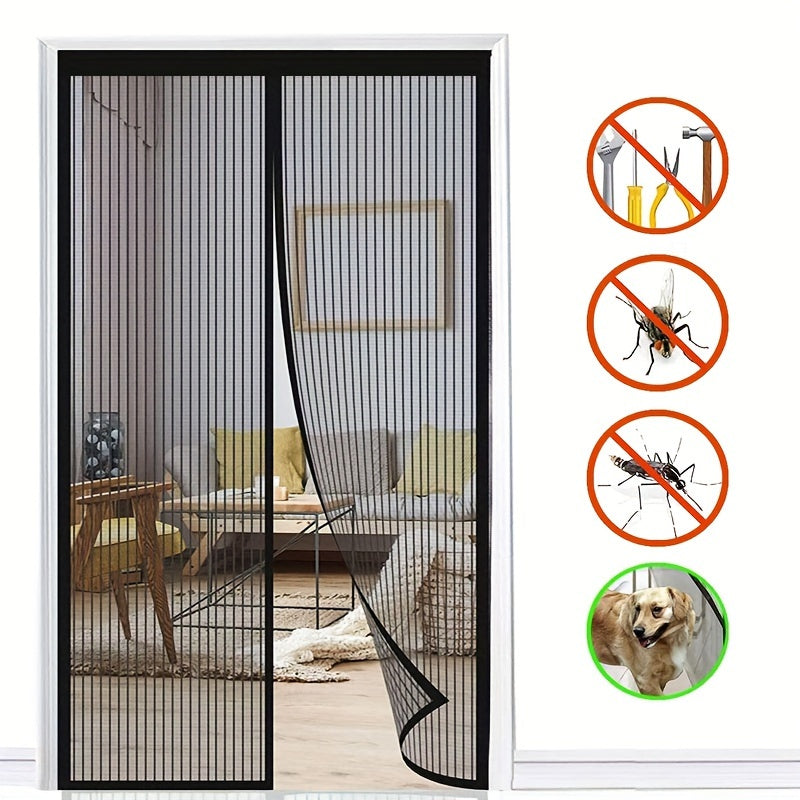 Magnetic Door Curtain for Kitchen and Living Room Insect Screen Mesh