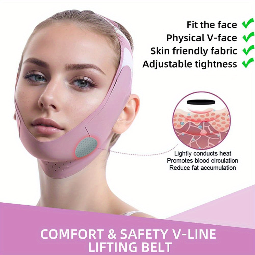 V-Line Chin Up Mask with Graphene Jaw Exerciser for Slimming Face - Lilac