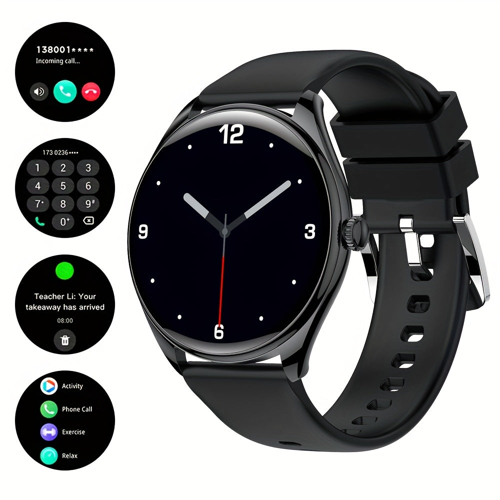 Ultra-Thin Smart Watch with Call Function Stainless Steel Fitness Tracker 100+ Sport Modes