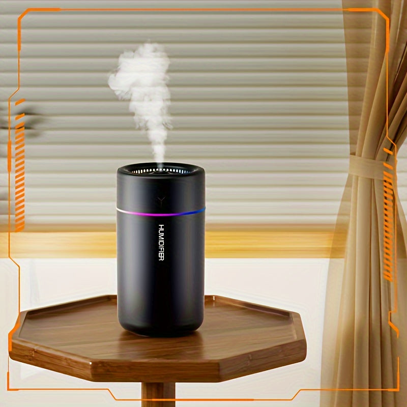 Quiet USB Humidifier for Large Rooms with Top Fill Water Tank and Multi-Function Spray