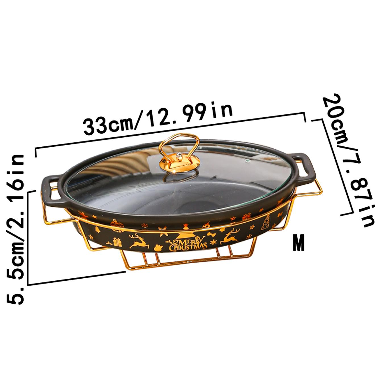 Christmas Ceramic Serving Set with Plates Baking Dishes and Soup Pots