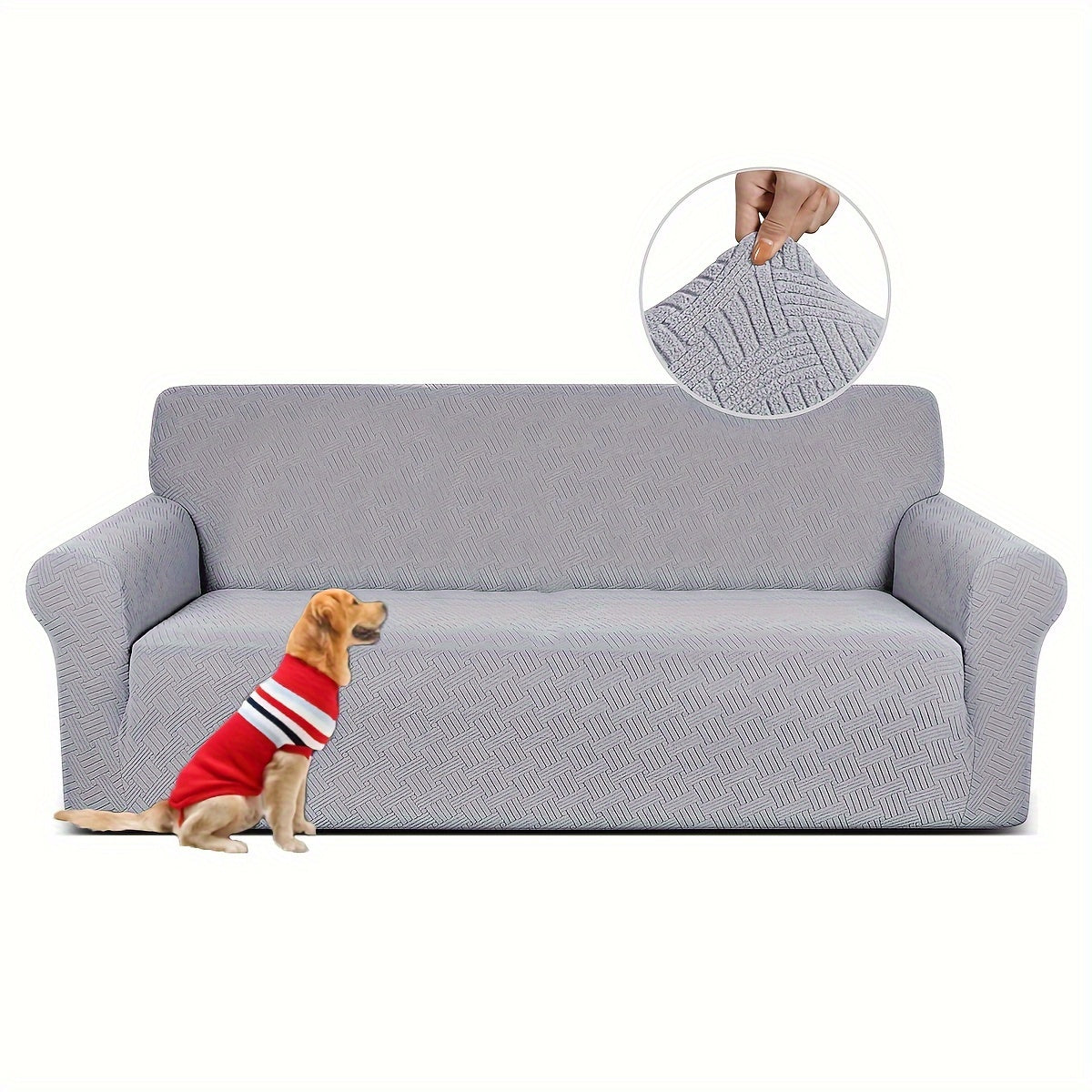 Thickened Jacquard Sofa Cover All-Elastic Bottom for 1-4 Seater Pet-Friendly