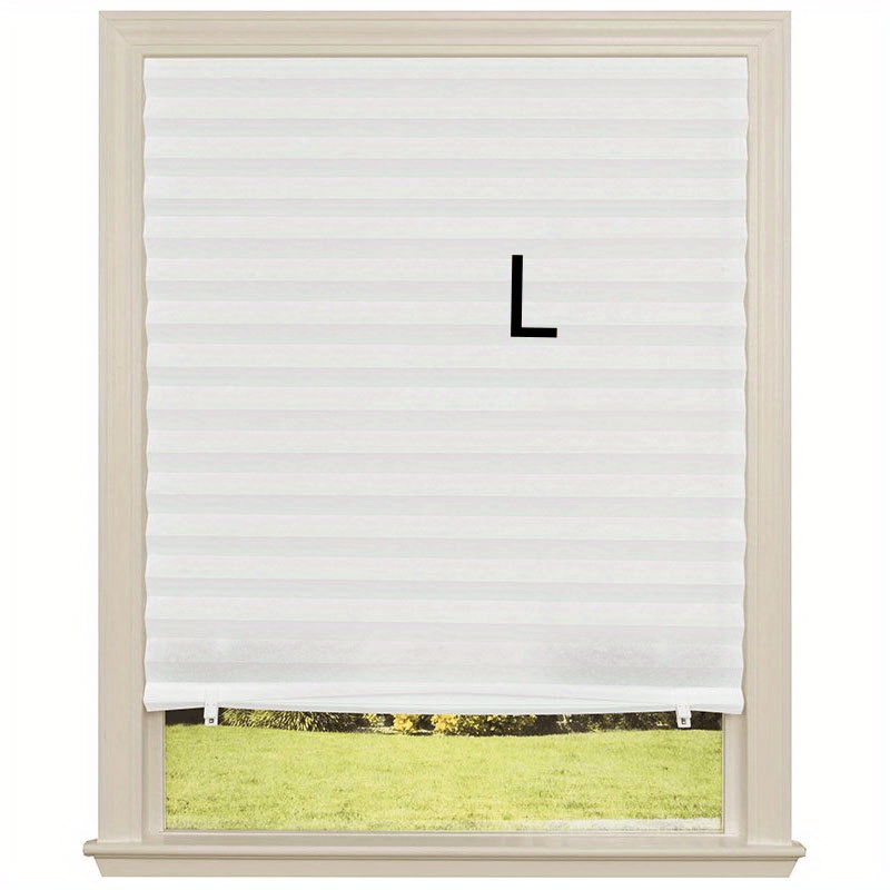 Pleated Curtains for Bedroom Office Living Room Semi-Shading Privacy Non-Woven Fabric