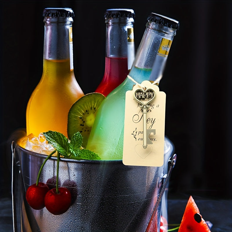 Key-Shaped Metal Bottle Opener for Kitchen, Party, Gift, and Holiday Use