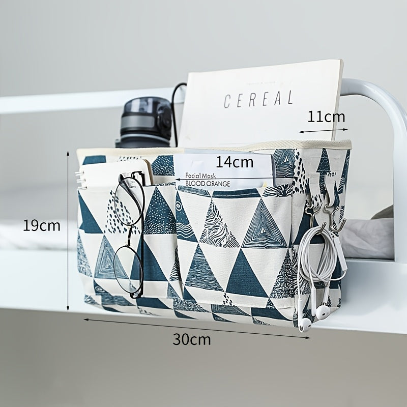 Multifunctional Dorm Room Storage Organizer Hangable Basket Bedside Storage Bag