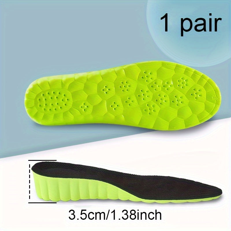Unisex Height Increasing Insoles Shock-Absorbing Anti-Slip PU for Men Women