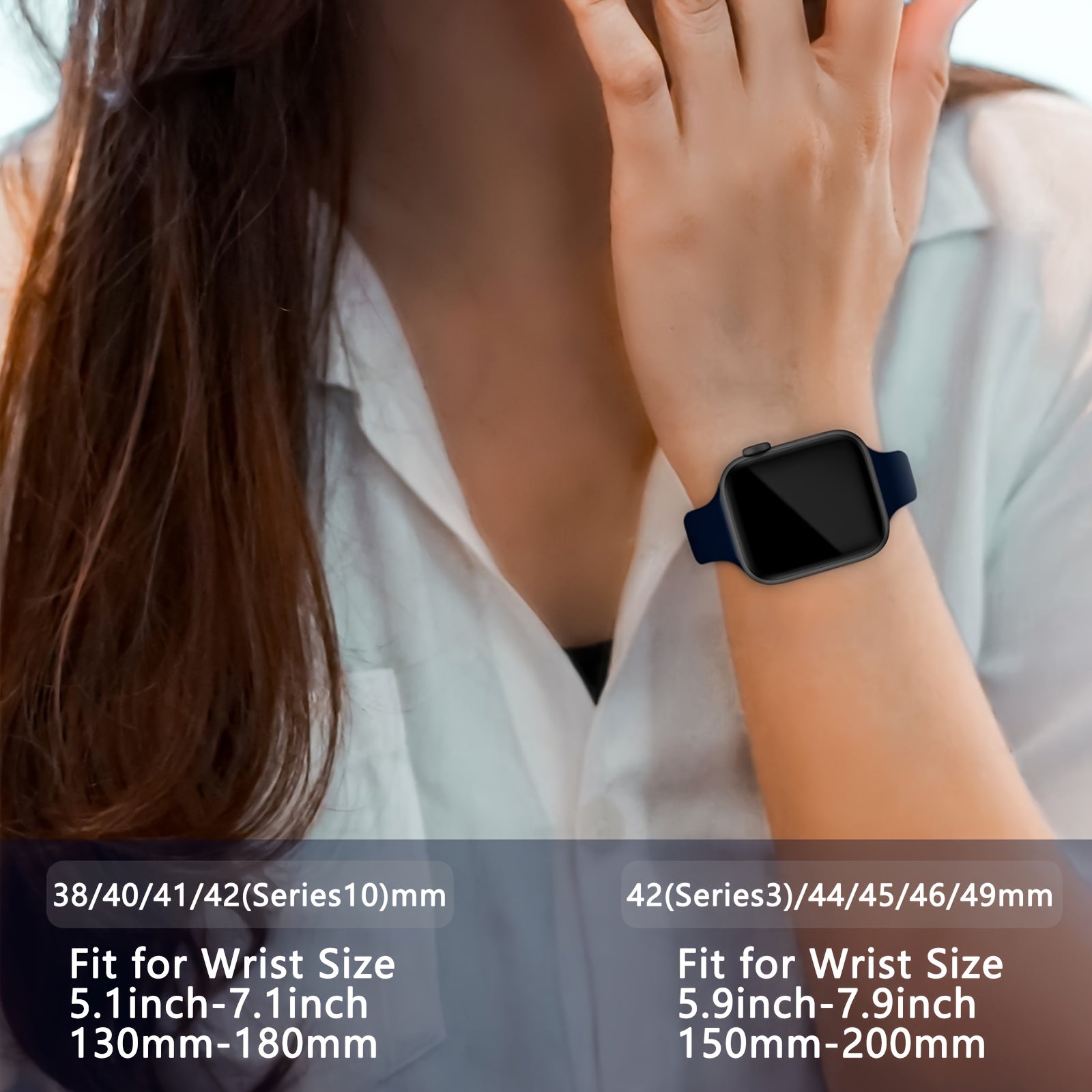 Slim Silicone Watch Bands for Men Women Compatible with Apple Watch Series 1-10 Ultra SE 38mm 40mm 42mm 44mm 45mm 49mm