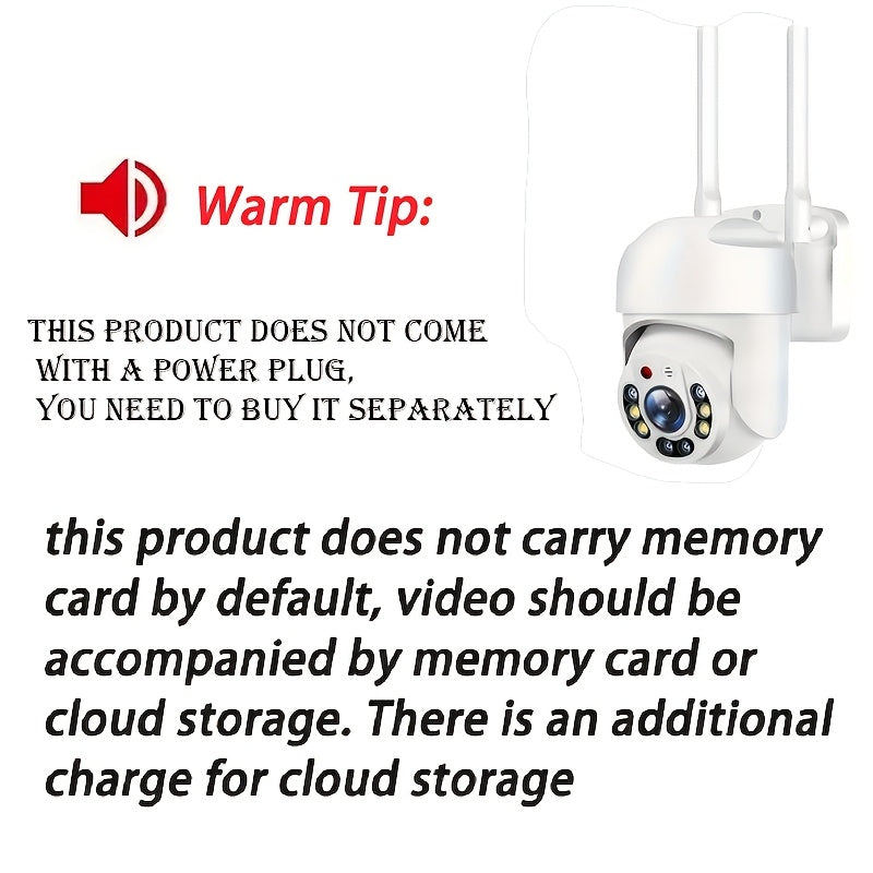 1080P HD PTZ Security Camera with Audio Auto-Tracking 360° Panoramic Night Vision