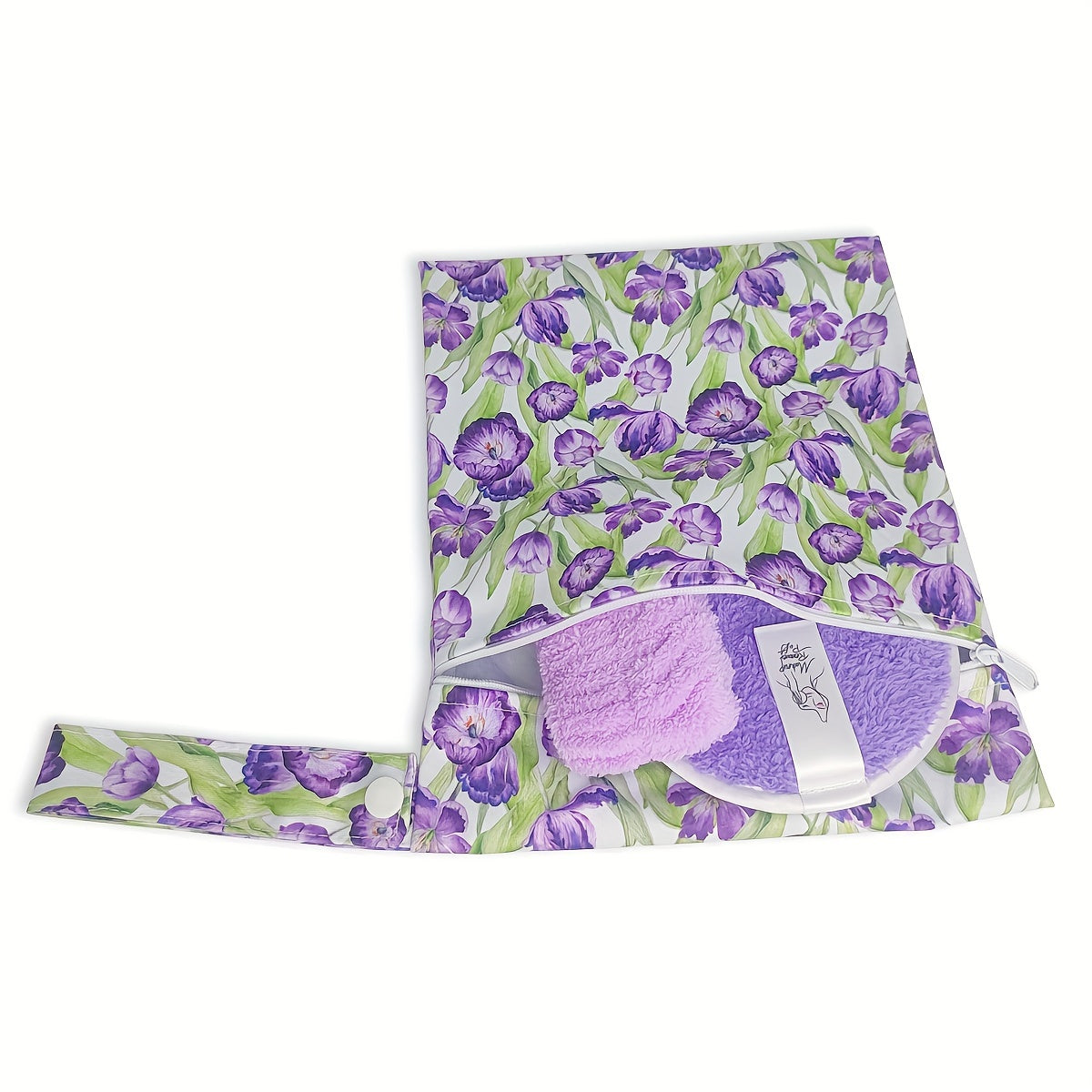 Set of 3 Elephant Print Waterproof Travel Pouches for Diapers, Yoga, Sports