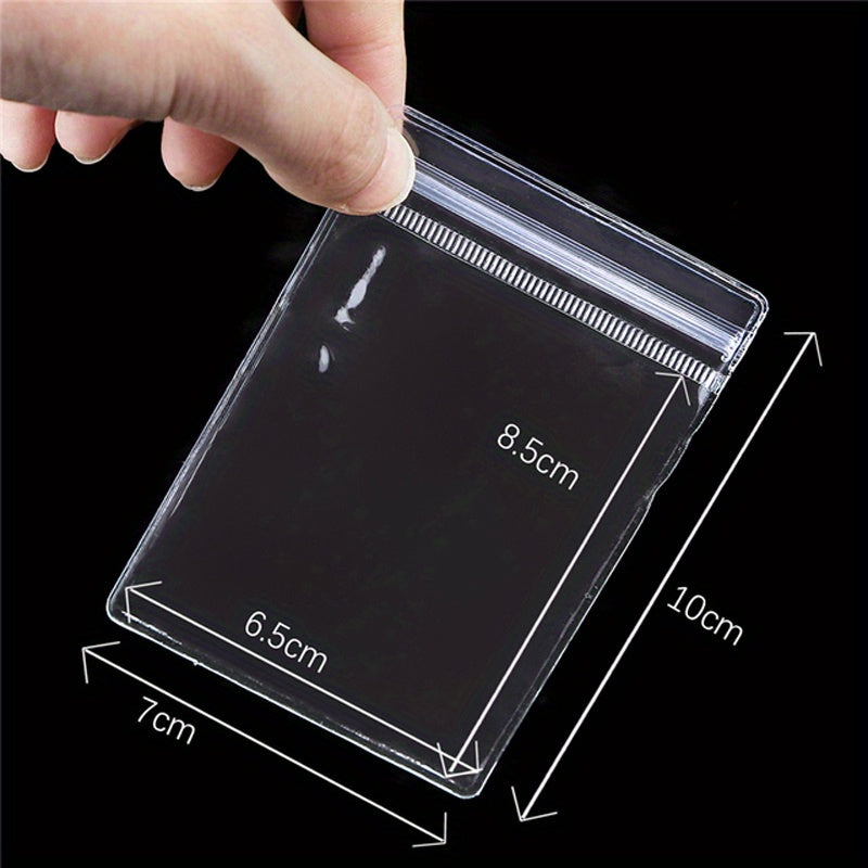 Set of 30 Clear PVC Jewelry Pouches with Zip Lock Closure for Earrings Necklaces and Bracelets Storage