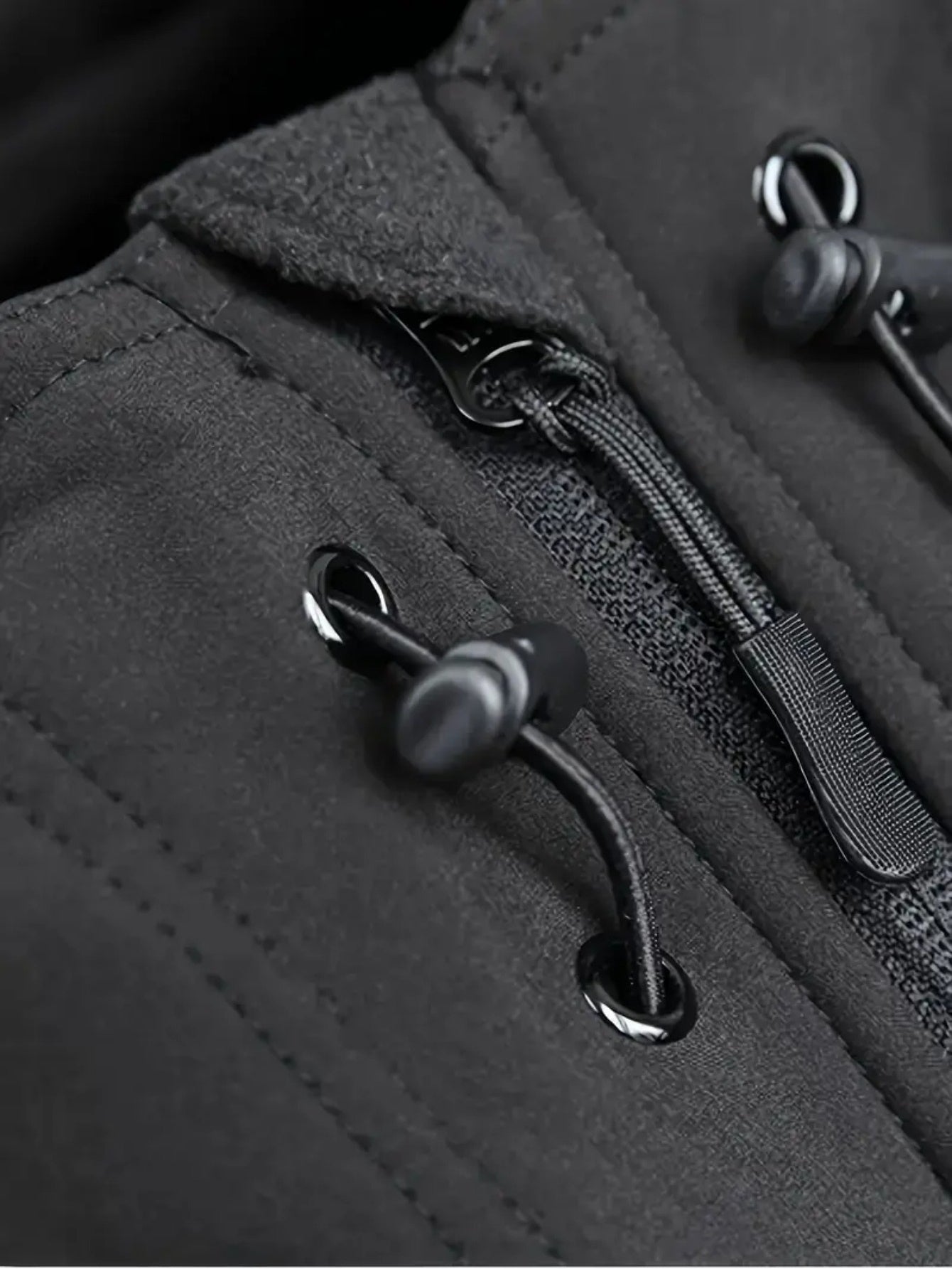 Men's Fall Winter Shark Skin Fleece Workwear Set Hooded Jacket Tactical Pants Solid Color Loose Fit