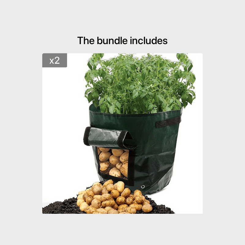 Heavy-Duty 7-Gallon Vegetable Planting Bag with Breathable Mesh for Indoor Outdoor Gardening