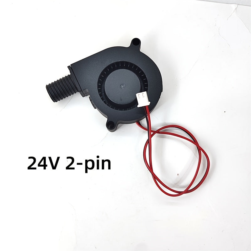 Mini Blower Fan 5015 USB Powered Silent Turbo Circular Air Outlet Black Plastic Compact