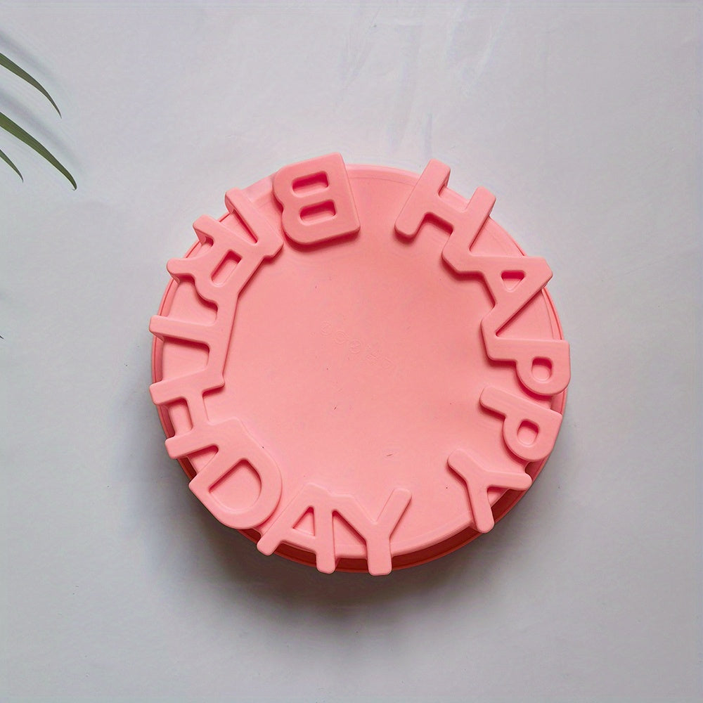 Silicone Birthday Cake Pan 20.09cm Non-Stick Baking Mold for Oven Use