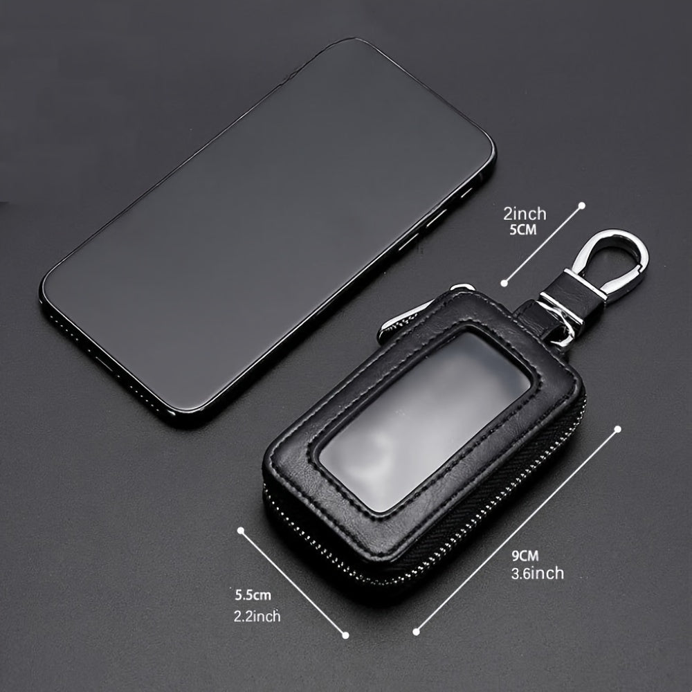 Universal PU Leather Car Key Fob Case Black Burgundy Blue Brown Key Protector