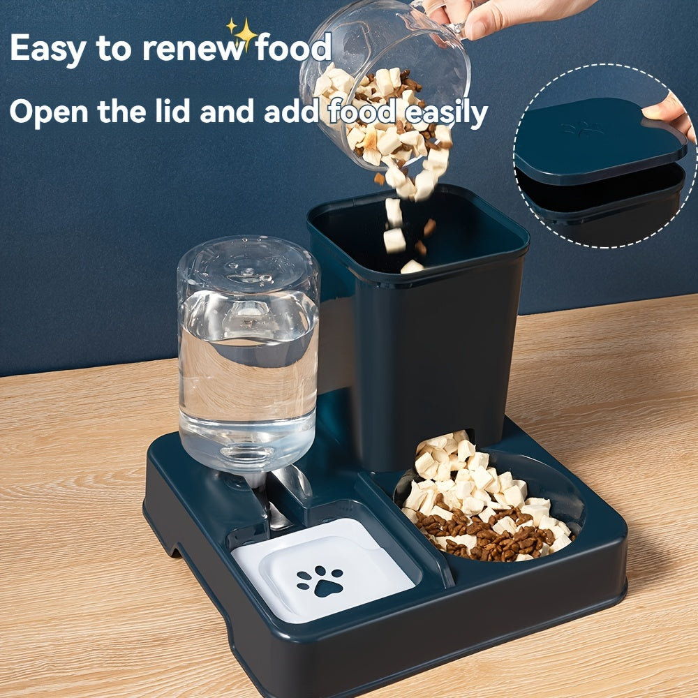 Battery-Free Cat and Dog Food and Water Dispenser Non-Electric