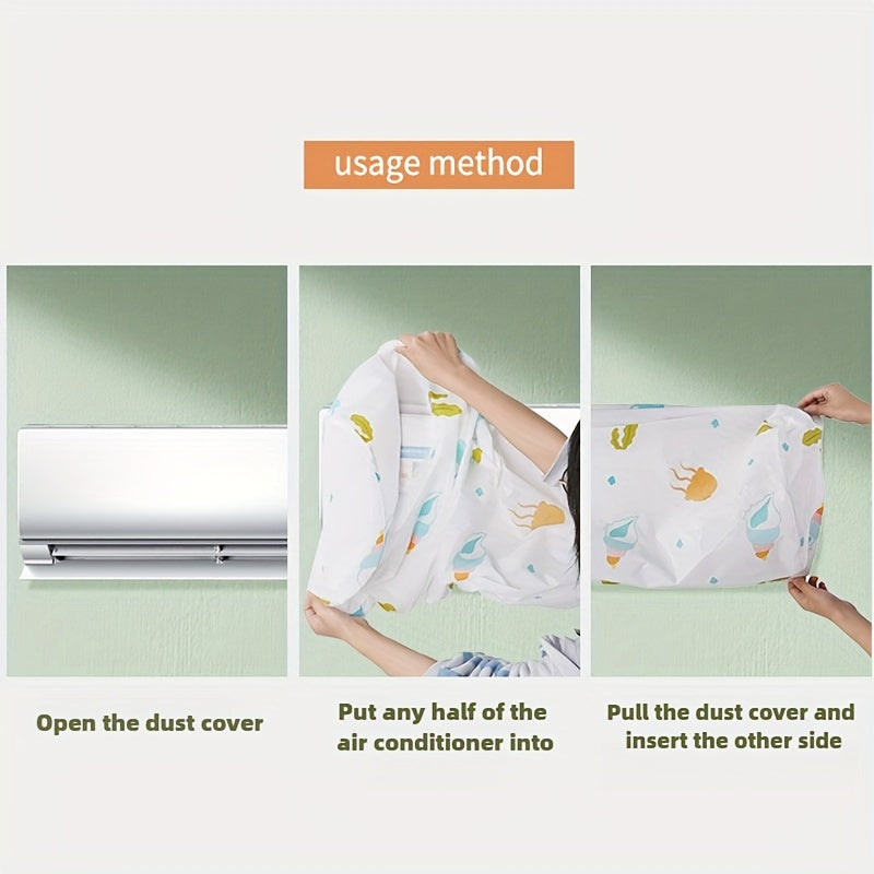 Universal Fit Air Conditioner Dust Cover Washable Elastic Material Easy Installation