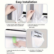 Durable Plastic Indoor Air Conditioner Drainage Bag Splashproof Easy-Access