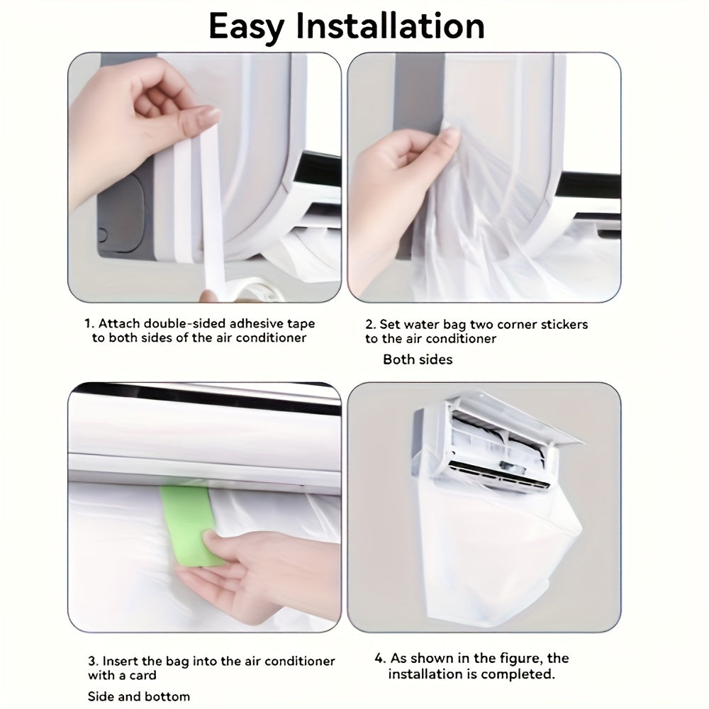 Durable Plastic Indoor Air Conditioner Drainage Bag Splashproof Easy-Access