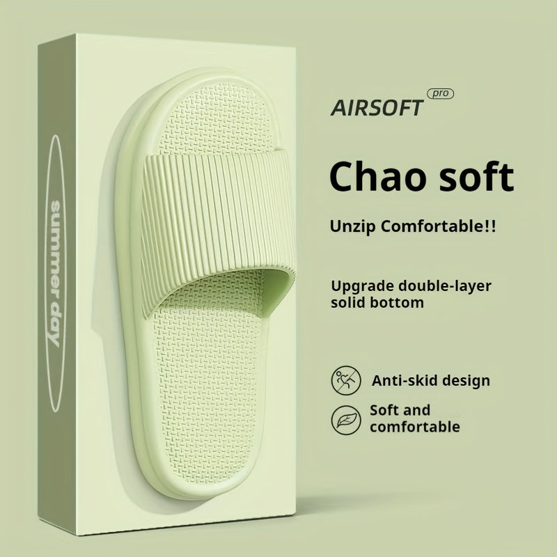 Women’s Black EVA Slip-On Slippers for Indoor Outdoor Comfort