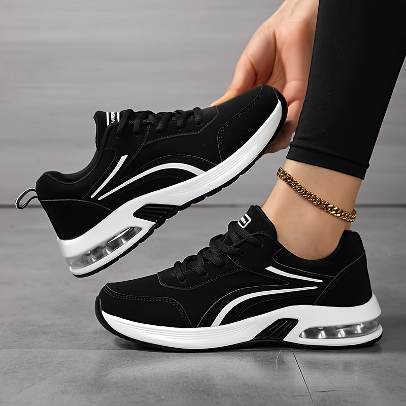 Women's Casual Sneakers Non-Slip Waterproof Microfiber Lace-Up PU Sole All-Season