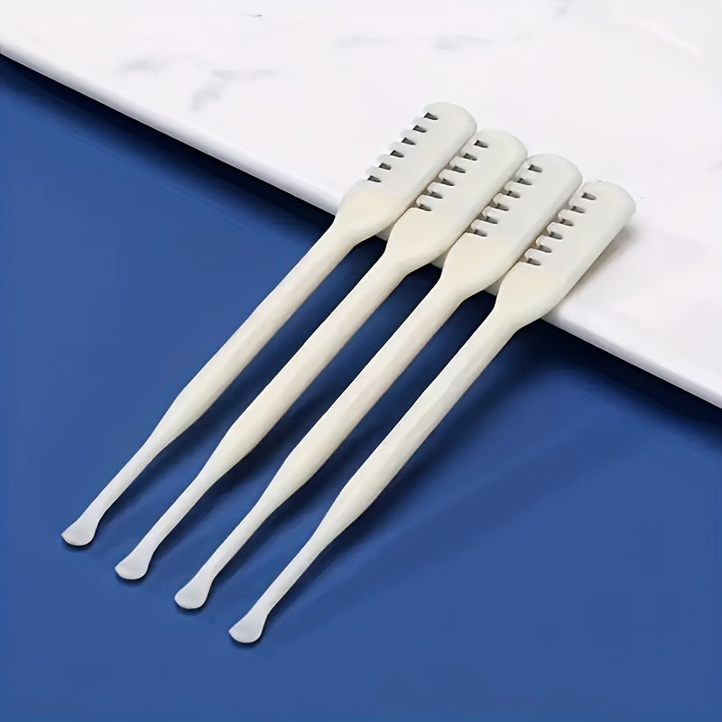 Men's Plastic Nose Hair Trimmer Set 4 Pcs 360° Rotating Double Blade