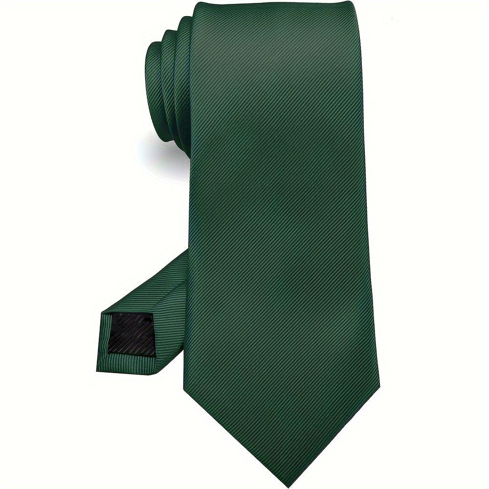 Men's Solid Color Silk Tie for Business Formal Attire