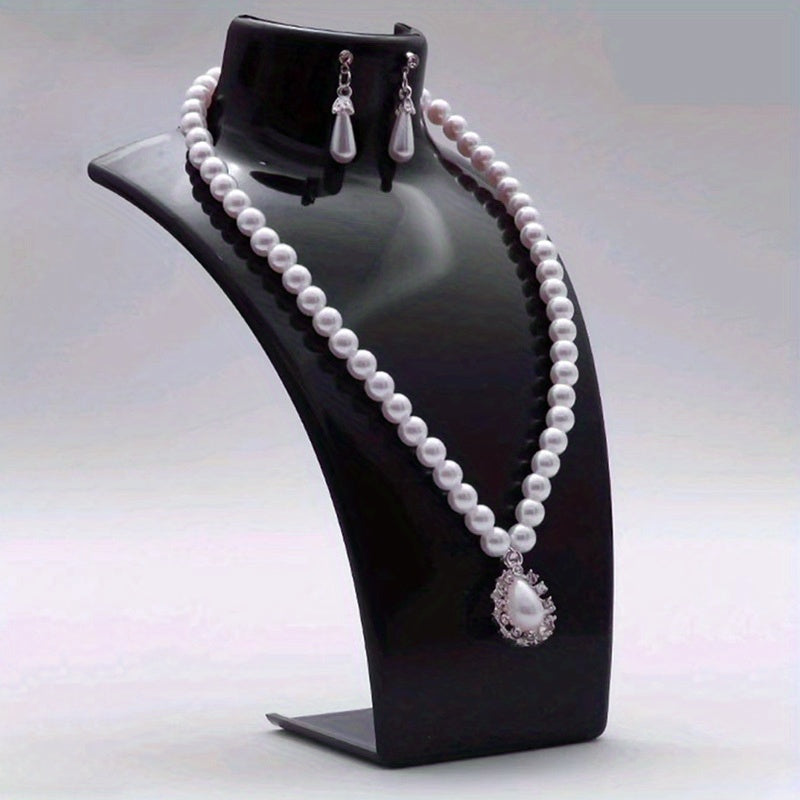 Soporte de exhibición de joyería con estante para collares y pendientes