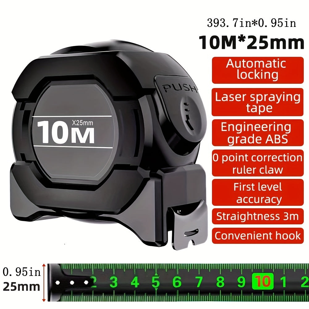 High Precision Carbon Steel Measuring Tape with Self-Locking Fluorescent Ruler 5/7.5/10m Automatic Locking