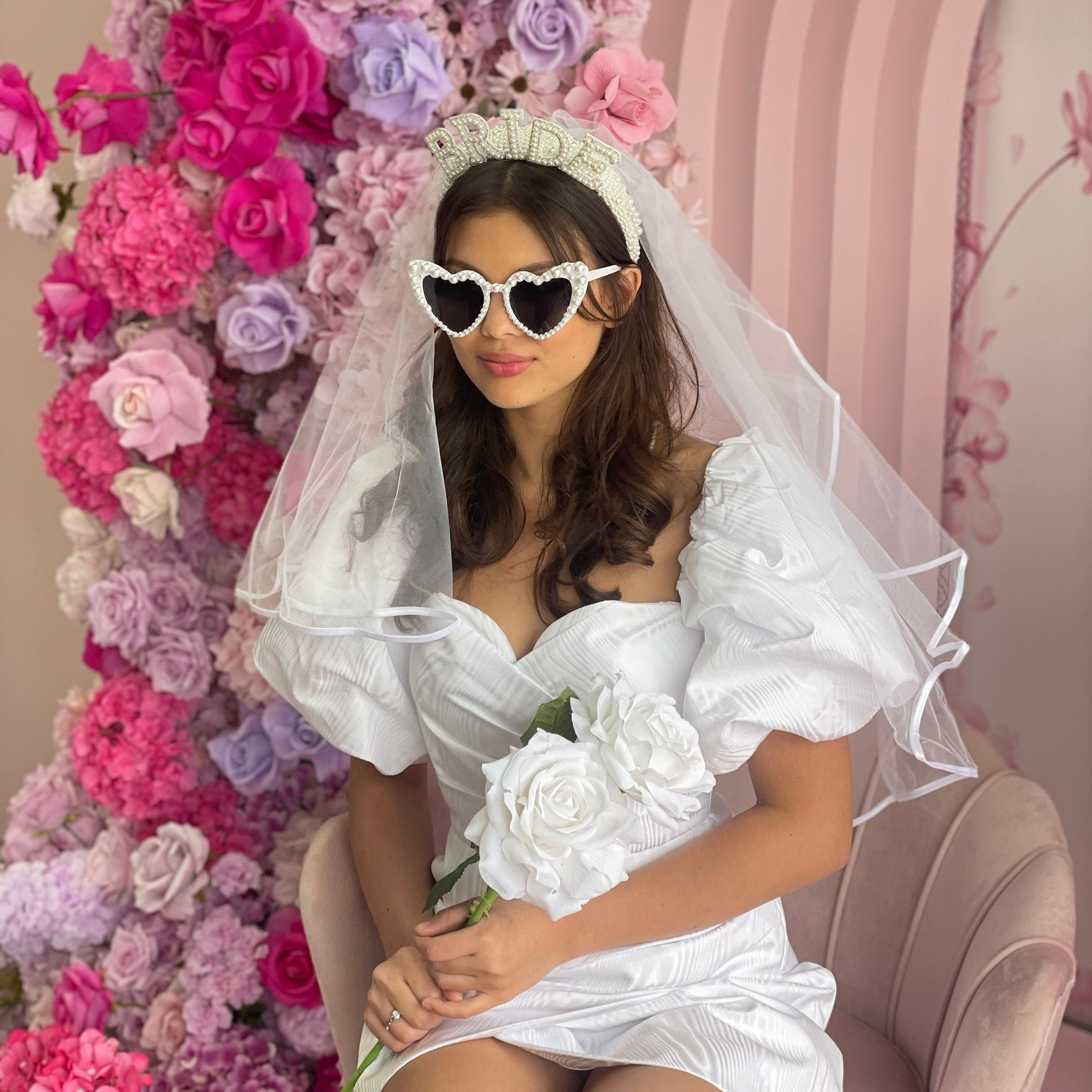 Diadema de novia con perlas falsas, accesorio para el cabello de princesa para novias