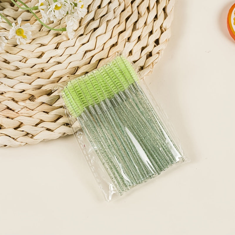 10Pcs Makeup Eyelash Comb Eyebrow Brush Set Dual Purpose Spiral Tools