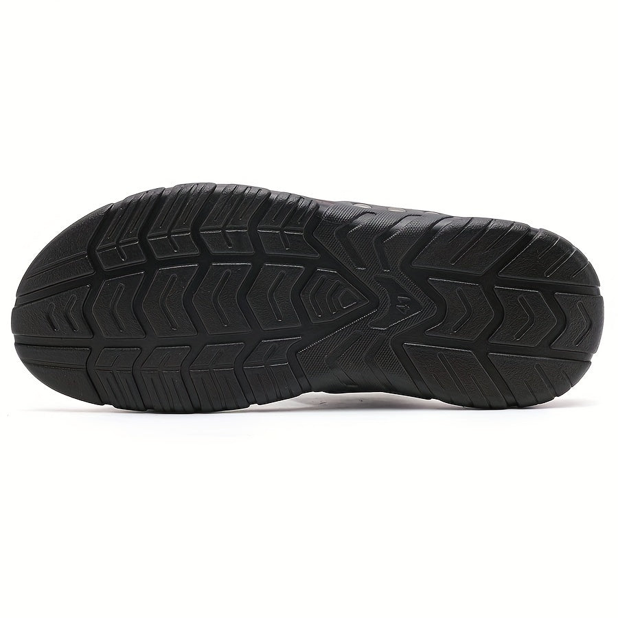 Plus Size Men Open Toe Slippers Non-Slip Rubber Sole Outdoor Comfort