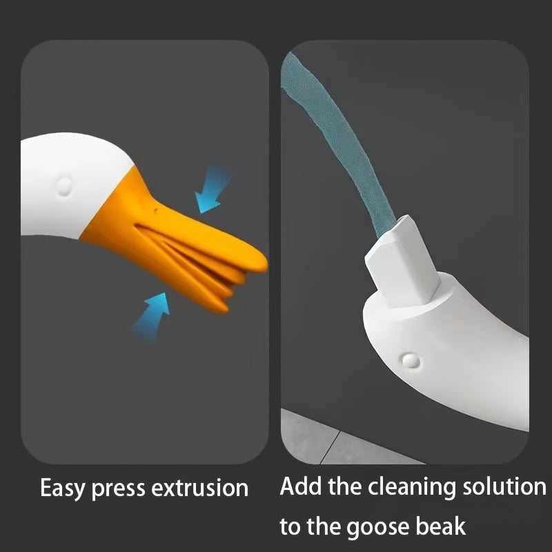 Щетка для унитаза с мягкой силиконовой головкой для настенного крепления, легкая установка без сверления, простая очистка, удлиненная ручка, изготовлена из пластика, идеальна для уборки в ванной, туалете, на стенах и полах, не требует электричества.