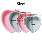 Yurak shaklidagi silikon pishirish qolibi 10.16/15.24/20.32 sm, yopishmaydigan pishirish qolipi, qatlamli tortlar va non uchun