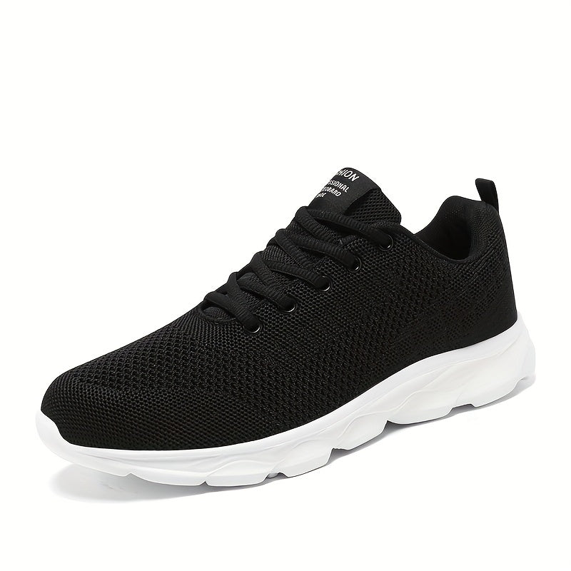 Women Breathable Mesh Knit Sneakers Allseason Casual Athletic Shoes Black White 35-44