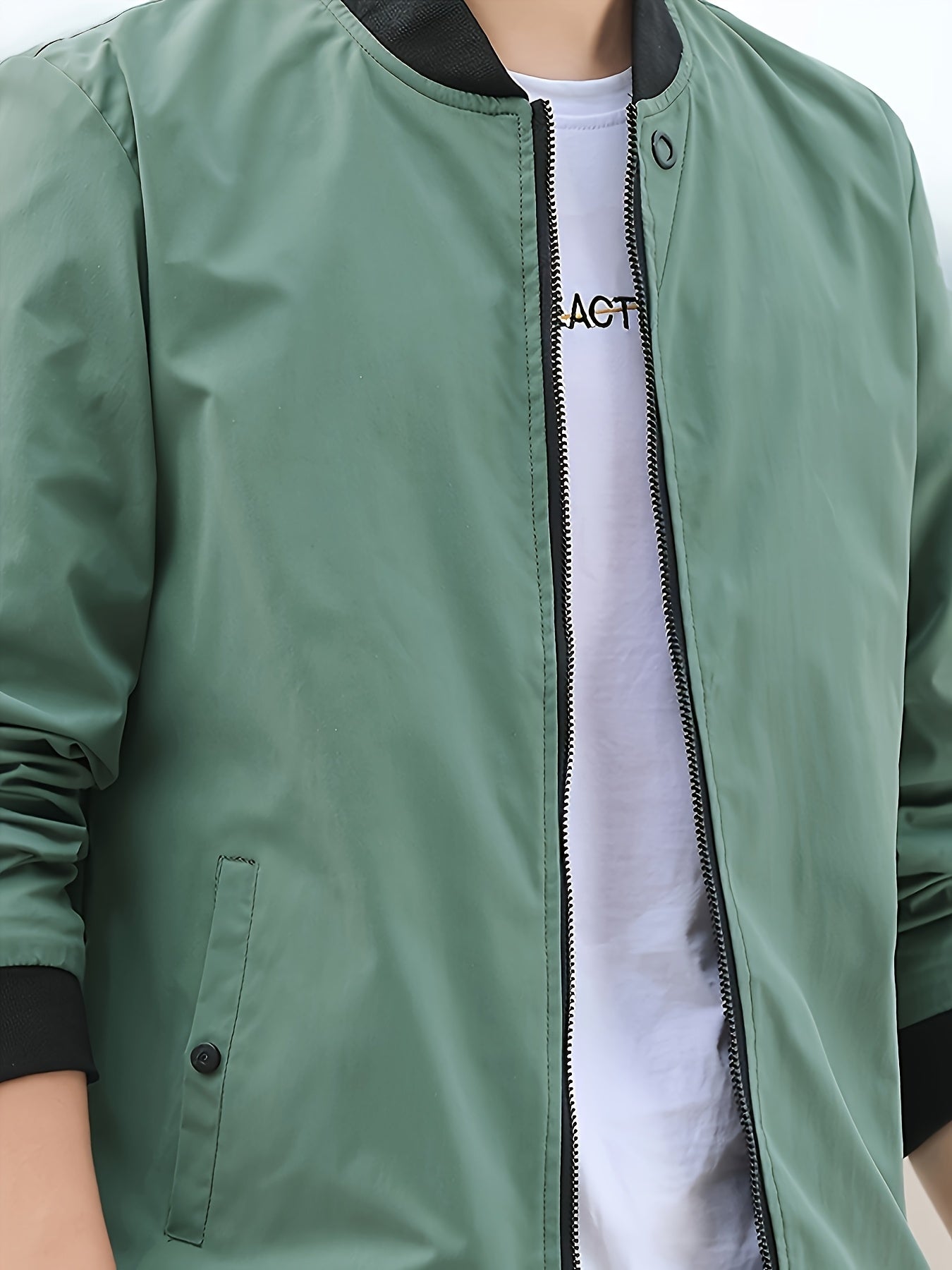 Women's Polyester Long Sleeve Jacket Green Casual Semi-Formal Coat