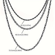 Cadena de billetera punk de múltiples capas para hombre con llavero y cadena de pantalón de aleación