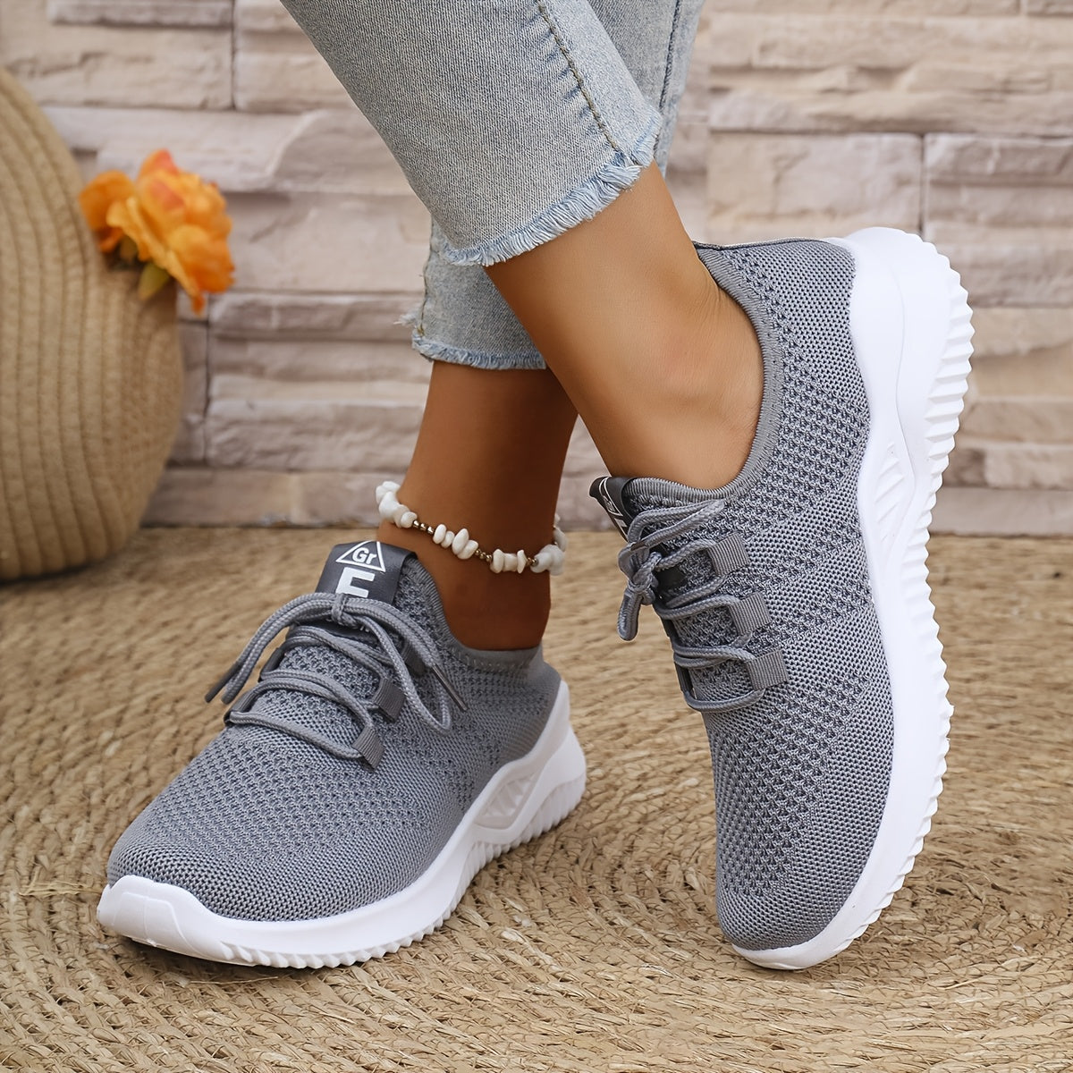 Zapatillas casuales para mujer ligeras, transpirables y sin cordones